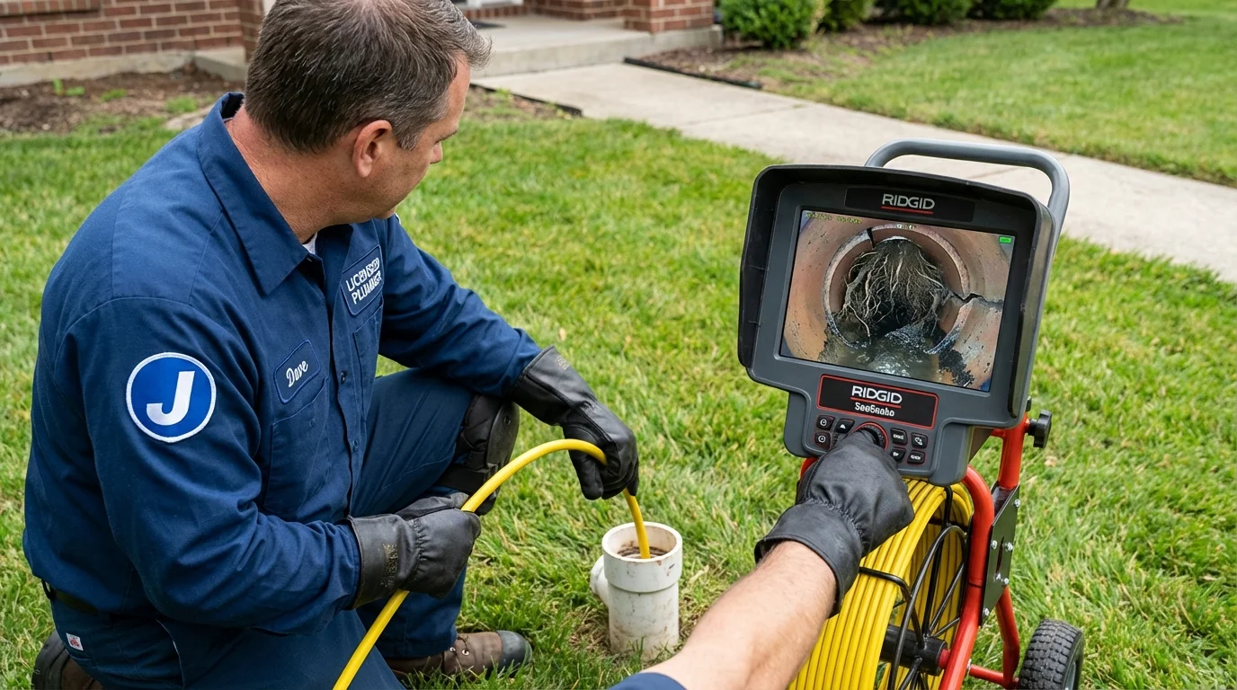 Sewer camera inspection being performed by Johns Plumbing LLC in Dunnellon