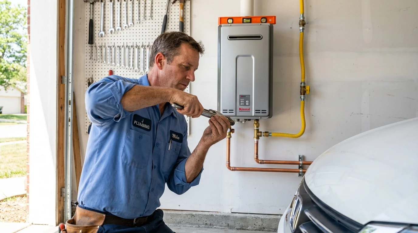 Tankless water heater installation by a Johns Plumbing LLC plumber in Dunnellon